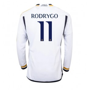 Real Madrid Rodrygo Goes #11 Replica Home Stadium Shirt 2023-24 Long Sleeve